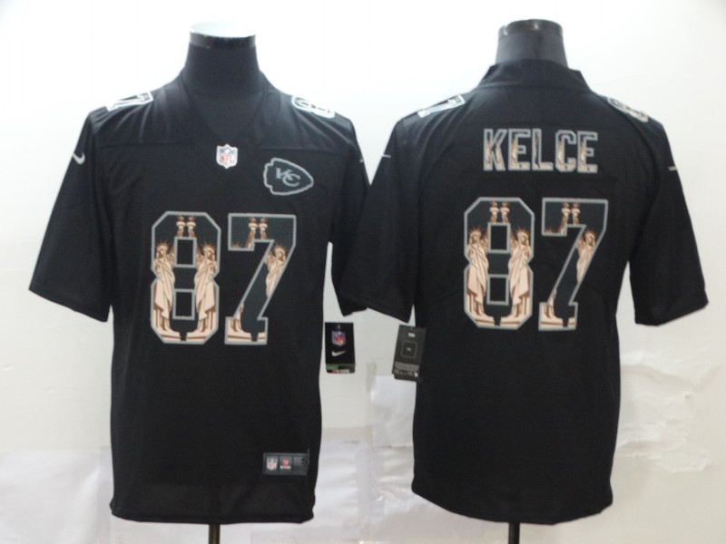 Men's Kansas City Chiefs Travis Kelce #87 Black Jersey